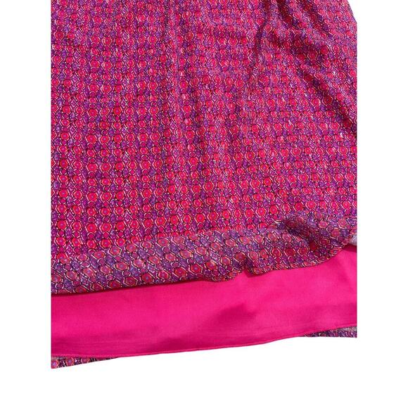 Koko + Mason Geo Print Sundress Red/Pink Metallic Size S Summer Spring - Picture 7 of 8